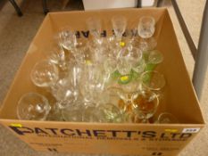 Box of drinking glassware