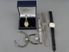 TWO LADY'S MARCASITE COCKTAIL WATCHES, a lady's oval Accurist wristwatch, a lady's Zenith wristwatch