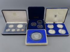 STERLING SILVER PROOF SETS including a Pobjoy Mint 1978, 25th Anniversary of the Coronation three