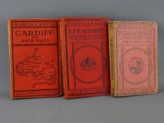 BOOKS - Three Ward Locke & Company illustrated guide books, all with matching red covers, 'Cardiff &