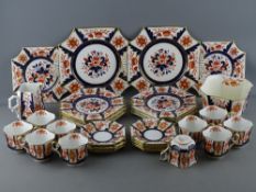 A THIRTY FIVE PIECE WILEMAN & CO IMARI PATTERN TEASET comprising ten cups (two with staple