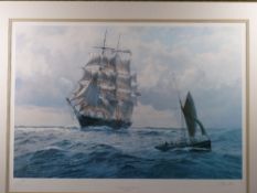 J STEVEN DEWS framed limited edition (322/600) print - titled 'The Tweed in the Channel, 1875',