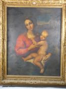 LATE 18th/EARLY 19th CONTINENTAL SCHOOL oil on canvas - mother and child and with landscape