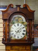 A WELL PRESENTED VICTORIAN MAHOGANY MOON PHASE DIAL LONGCASE CLOCK by Daniel Owens, Carnarvon,