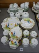 Aynsley enamel painted floral decorated part teaset (twenty piece) and a Paladin china twenty one