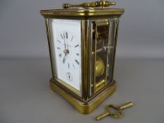 Matthew Norman, London brass cased gong strike carriage clock