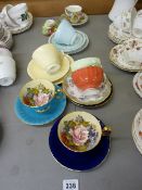 Mixed selection of Aynsley bone china cups and saucers etc