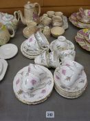 Tuscan china part teaset, quantity of Crown Royal floral decorated teaware, a 'Dainty Lady'