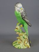 Beswick figure of a budgie, green colour way, model 1216