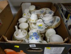 Parcel of Royal Vale floral decorated teaware and Duchess 'Green Leaf' teaware