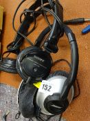 Pair of Bose headphones and a pair of Sony headphones