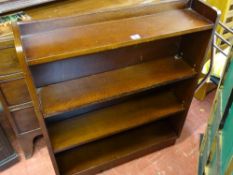 Compact four shelf bookcase