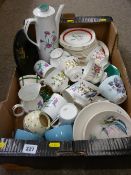 Handpainted part coffee set, quantity of Midwinter 'Stylecraft', Royal Albert 'Woodland Series' cups