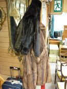 Fur coat, fur jacket and two other vintage lady's coats