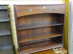 Four shelf bookcase with two upper drawers