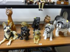 Large parcel of porcelain canine ornaments etc