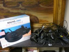 Sony Playstation II with controllers and a boxed USB turntable E/T