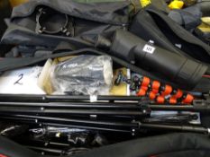 Canvas bag of photographic equipment etc