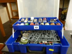 Plastic case of miniature model figure painter's materials and games workshop moulded model frames