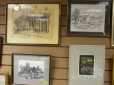 Parcel of sketches and prints etc