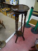 Two tier barley twist plant stand