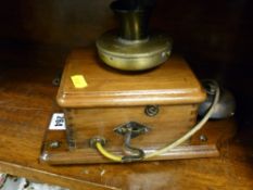 Early telephone with external bell and serial no. C108L