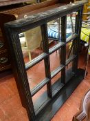 Wall hanging overmantel multi-section mirror