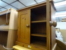 Two door antique effect pine cupboard