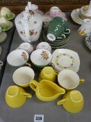 Mixed quantity of Victorian and mid Century teaware including Midwinter Stylecraft, an Aynsley '