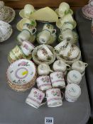 Mixed quantity of coffee/demitasse cups and saucers by Crown Staffs, Royal Doulton, Falcon ware etc