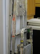 Metal seven tread stepladder and a Youngman metal four tread stepladder