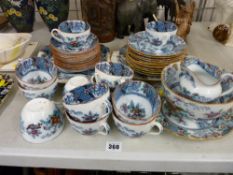 Forty one piece classic Victorian floral decorated part teaset