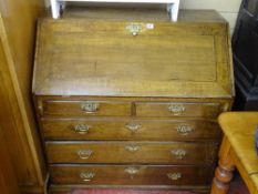 Antique oak fall front bureau