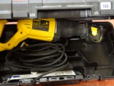Cased Dewalt reciprocating saw E/T
