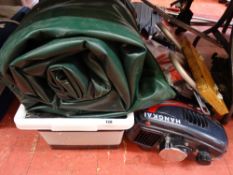 Rubber folding dinghy with Hangkai outboard motor and accessories etc