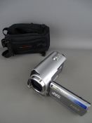JVC camcorder in canvas case