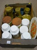 Beswick mid Century part coffee set, collection of vintage storage jars etc