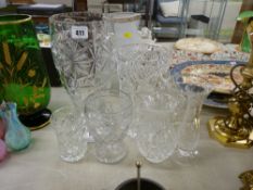 Good large crystal glass vase with others