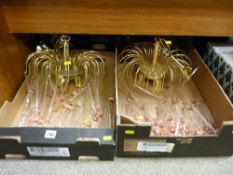 Pair of modern lustre ceiling hanging lights