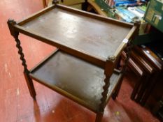 Two tier barley twist trolley