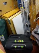 Metal stepladder, wooden stepladder, folding table, suitcase, canvas folding chair etc (a parcel)