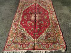 Multi-pattern carpet, 230 x 150 cms and one other