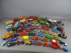 Quantity of vintage Corgi, Dinky, Matchbox and other diecast vehicles (play worn conditions)