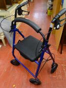 Metallic blue mobile walker