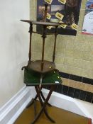 Small folding table and a mahogany cakestand