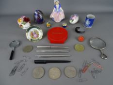 Mixed box of collectables including a Royal Doulton 'Dinky Doo' figurine HN1678, commemorative