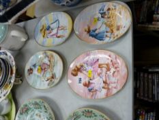Set of four Royal Worcester 'Edwardian Summer' display plates
