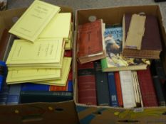 Two boxes of vintage books