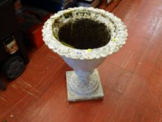 Cast iron campana style garden planter