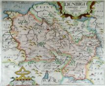 CHRISTOPHER SAXTON & WILLIAM HOLE modern bound collection of twelve coloured antiquarian maps for